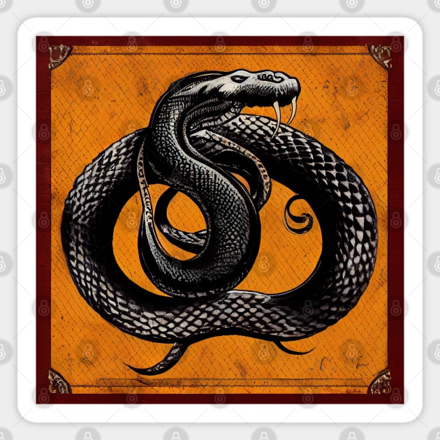 Ancient Snake Sticker by orange-teal